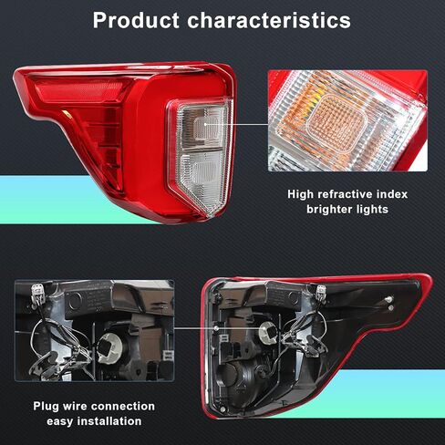 Tail Light Rear Brake Lamp For Ford Explorer 2011 2012 2013 2014 2015 With Wire Harness and Bulbs(Right Passenger Side) in Kuwait