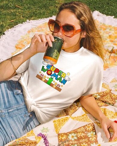 Flafens T Shirts for Women Graphic Tees Cute Shirts Cotton Fit Short Tshirts in Saudi Arabia