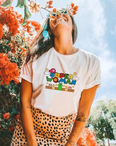 Flafens T Shirts for Women Graphic Tees Cute Shirts Cotton Fit Short Tshirts in Saudi Arabia