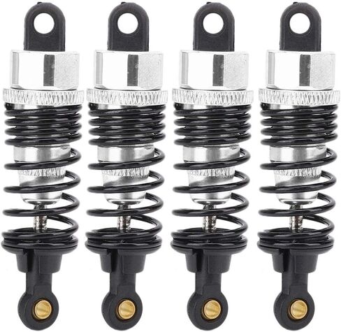 ممتص صدمات السيارة RC، مخمد RC من الألومنيوم متوافق مع HSP 1/10 RC لتسلق السيارات، 4 قطع (فضي) in Kuwait