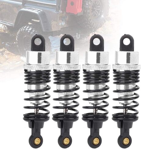 ممتص صدمات السيارة RC، مخمد RC من الألومنيوم متوافق مع HSP 1/10 RC لتسلق السيارات، 4 قطع (فضي) in Kuwait