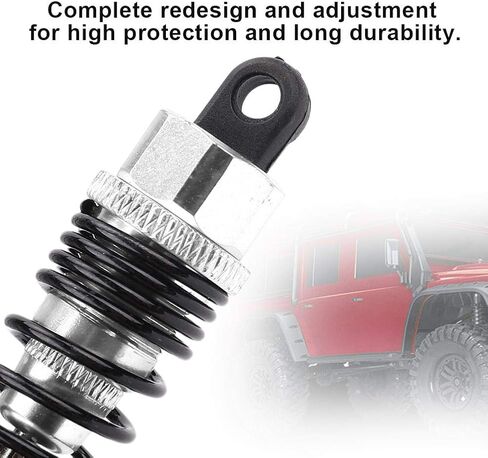 ممتص صدمات السيارة RC، مخمد RC من الألومنيوم متوافق مع HSP 1/10 RC لتسلق السيارات، 4 قطع (فضي) in Kuwait