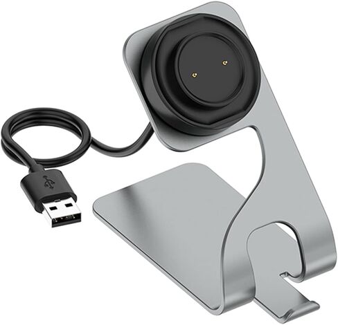 Replacement Charger Stand Base Compatible with Amazfit Bip 5/Bip3 pro/Bip3/GTR2/GTS4 Mini/T-Rex pro/GTS2 Smart Watch Charging Dock with USB Charger Cable Cord(Gray) in Saudi Arabia