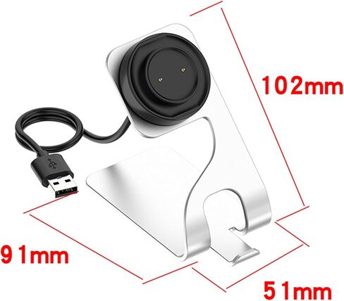 Replacement Charger Stand Base Compatible with Amazfit Bip 5/Bip3 pro/Bip3/GTR2/GTS4 Mini/T-Rex pro/GTS2 Smart Watch Charging Dock with USB Charger Cable Cord(Gray) in Saudi Arabia