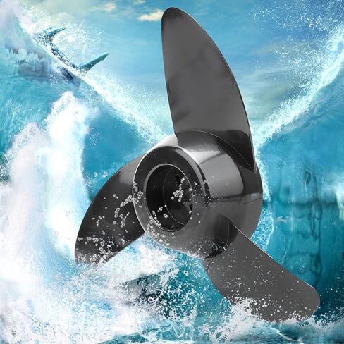 Trolling Motor Propeller, 3 Blades Electric Outboard Motor Propeller for 28lb/36lb/46lb, 12V24V Thicken Plastic Electric Thruster Marine Accessory, Replacement for Kayak, Boat, Drill Propeller in Kuwait
