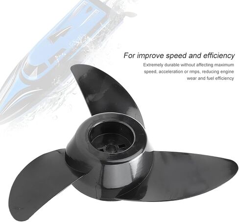Trolling Motor Propeller, 3 Blades Electric Outboard Motor Propeller for 28lb/36lb/46lb, 12V24V Thicken Plastic Electric Thruster Marine Accessory, Replacement for Kayak, Boat, Drill Propeller in Kuwait