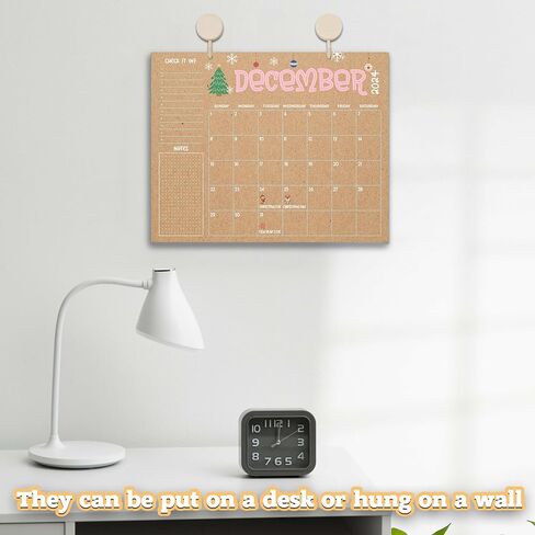 التقويم 2024-2025 تقويم معلق على الحائط لمدة 18 شهرًا، تقويم مكتب صغير لطيف، 8 × 10 بوصة مع خطافين للتعليق|يغطي يناير 2024 إلى يونيو 2025 -F01 in Kuwait