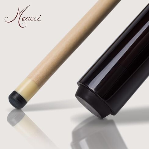 Meucci Pool Cues - عصا حمام سباحة متستر، أسود - عصا حمام سباحة أنيقة من خشب القيقب والأبنوس 19oz مع عمود انحراف منخفض، تصميم وملمس متوازن، عصي حمام سباحة عالية الجودة للبالغين، الهواة أو اللاعبين المحترفين in Kuwait