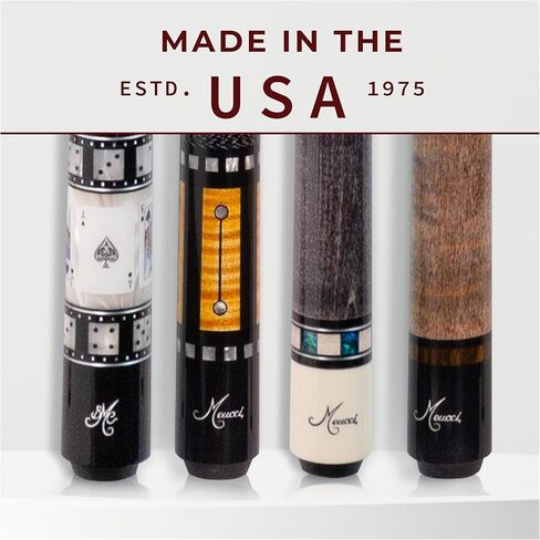 Meucci Pool Cues - عصا حمام سباحة متستر، أسود - عصا حمام سباحة أنيقة من خشب القيقب والأبنوس 19oz مع عمود انحراف منخفض، تصميم وملمس متوازن، عصي حمام سباحة عالية الجودة للبالغين، الهواة أو اللاعبين المحترفين in Kuwait