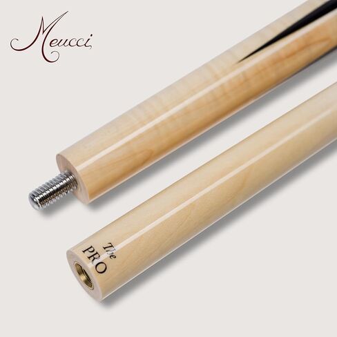 Meucci Pool Cues - عصا حمام سباحة متستر، أسود - عصا حمام سباحة أنيقة من خشب القيقب والأبنوس 19oz مع عمود انحراف منخفض، تصميم وملمس متوازن، عصي حمام سباحة عالية الجودة للبالغين، الهواة أو اللاعبين المحترفين in Kuwait