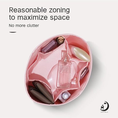 Picotin 22 Bag Insert Round, Purse Organizer Insert Compatible with Hermes Picotin Bag, Silk Bag Organizer for Picotin 22, Lightweight and Soft Touch (Oval PC22, Gold) in Saudi Arabia
