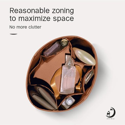 Picotin 22 Bag Insert Round, Purse Organizer Insert Compatible with Hermes Picotin Bag, Silk Bag Organizer for Picotin 22, Lightweight and Soft Touch (Oval PC22, Gold) in Saudi Arabia