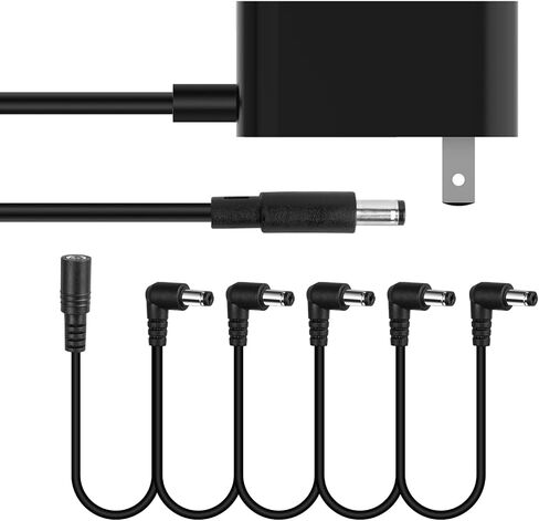 9V1A Guitar Pedal Power Supply AC/DC Adapter Tip Negative 5 Way Daisy Chain Cables for Guitar Pedal Power Cable in Saudi Arabia