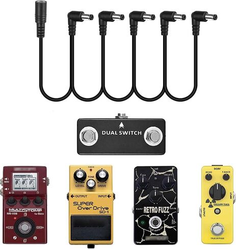 9V1A Guitar Pedal Power Supply AC/DC Adapter Tip Negative 5 Way Daisy Chain Cables for Guitar Pedal Power Cable in Saudi Arabia