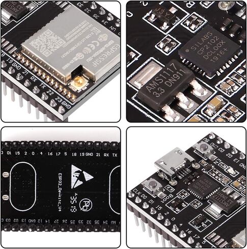 ESP32-DevKitC core Board ESP32 Development Board ESP32-WROOM-32U WiFi Bluetooth Development Board for Arduino IDE (5pcs WROOM-32D) in Saudi Arabia