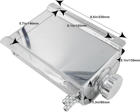 2L الألومنيوم المبرد تجاوز خزان التوسع المبرد توسيع الصيد يمكن خزان المبرد استعادة المياه خزان المياه خزان مصقول in Kuwait