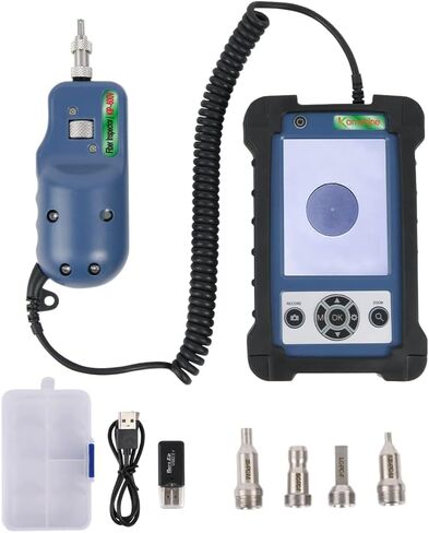 مسبار الفحص الاقتصادي Komshine KIP-600P مسبار فحص مجهر الألياف الضوئية مع أطراف ذكر أنثى SC/LC UPC. كاشف منظف الوجه من الألياف الضوئية تكبير 400 مرة in Kuwait