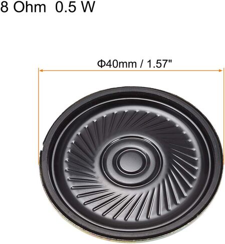 uxcell 0.5 W 8 Ohm DIY Magnetic Speaker 40mm Round-Shape Replacement Loudspeaker 2pcs in Saudi Arabia