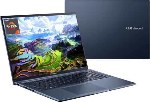 ASUS Vivobook 16" Slim Laptop, AMD Ryzen 7 5800HS(Beat i7-1195G7), Webcam, USB Type-C, WiFi 6, Windows 11 Home, with/Mouspad (16GB RAM | 1TB SSD) in Saudi Arabia