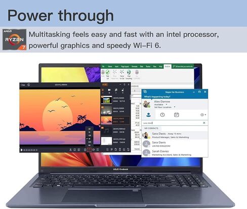 ASUS Vivobook 16" Slim Laptop, AMD Ryzen 7 5800HS(Beat i7-1195G7), Webcam, USB Type-C, WiFi 6, Windows 11 Home, with/Mouspad (16GB RAM | 1TB SSD) in Saudi Arabia