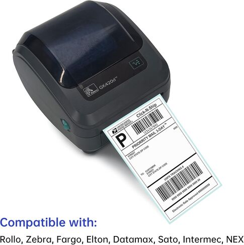 6 مجموعات من الملصقات الحرارية المباشرة مقاس 4 × 6 بوصات، ملصقات الشحن 425 ملصقًا لكل كومة، متوافقة مع رولو والحمار الوحشي (6 مجموعات - 2550 ملصقًا) in Kuwait