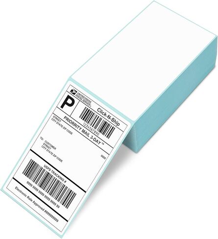 6 مجموعات من الملصقات الحرارية المباشرة مقاس 4 × 6 بوصات، ملصقات الشحن 425 ملصقًا لكل كومة، متوافقة مع رولو والحمار الوحشي (6 مجموعات - 2550 ملصقًا) in Kuwait