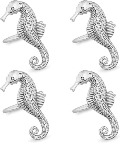 UPware 4-Piece Zinc Alloy Napkin Rings for Dining Table Setting, Party and Wedding Decorations (Sea Turtle) in Saudi Arabia