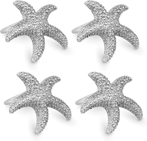 UPware 4-Piece Zinc Alloy Napkin Rings for Dining Table Setting, Party and Wedding Decorations (Sea Turtle) in Saudi Arabia