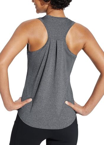 BALEAF Women's Workout Tops Racerback with Workout Shorts L in Saudi Arabia