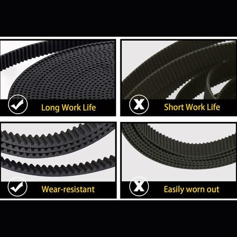 حزام توقيت 2GT مغلق، عرض 6 مم أحزمة طابعة ثلاثية الأبعاد بطول 180 مم، مقاومة للاهتراء، أحزمة توقيت بديلة للسيارات مناسبة للطابعة ثلاثية الأبعاد، مضخة المياه، المحرك، المروحة، آلة البيع، حزمة من 10 قطع in Kuwait
