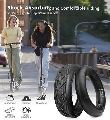 50/75-6.1 Scooter Tire Replacement 8.5 Inch Scooter Tire Tube for Gotrax/Xiaomi /M365 Etc Electric Scooter,8 1/2×2 Electric Scooter Tire Replacement Wheels (1set) in Saudi Arabia