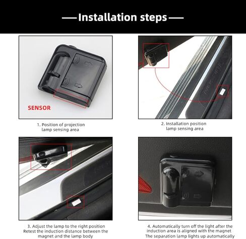 جهاز عرض شعار أضواء باب السيارة - قطعتان من المظلة اللاسلكية LED للباب - يناسب معظم السيارات/الشاحنات/سيارات الدفع الرباعي in Kuwait