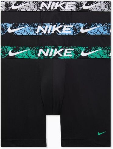 Nike Essential Micro 3pk Boxer Brief, Black Multi Distress, M in Saudi Arabia