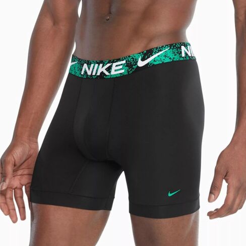 Nike Essential Micro 3pk Boxer Brief, Black Multi Distress, M in Saudi Arabia