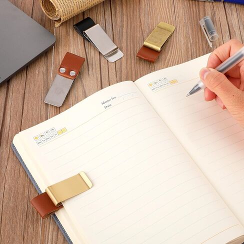 4 قطع من مشبك حلقة القلم ذو الطراز العتيق، حامل قلم دفتر ملاحظات من جلد البولي يوريثان مع غلاف قلم بمشبك من الفولاذ المقاوم للصدأ لمخطط دفتر الملاحظات in Saudi Arabia