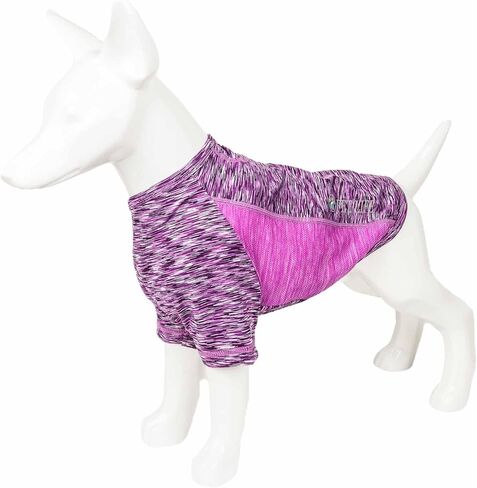 Pet Life ® Active 'Warf Speed' تي شيرت Heathered Dog للياقة البدنية واليوجا للحيوانات الأليفة ملابس للكلاب - تي شيرت عالي الأداء للكلاب مزود بتكنولوجيا قابلة للتمدد في 4 اتجاهات وعاكسة وسريعة الجفاف - قمصان صيفية للكلاب in Kuwait