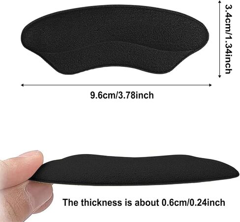 Heel Grips Women Shoes Pads: Inserts into Back Heel - Heel Protector for High Heel Boots Insoles Prevent Too Big Shoe from Slipping Liner Cushion for Comfortable Support(4 Pairs)（Black） in Saudi Arabia