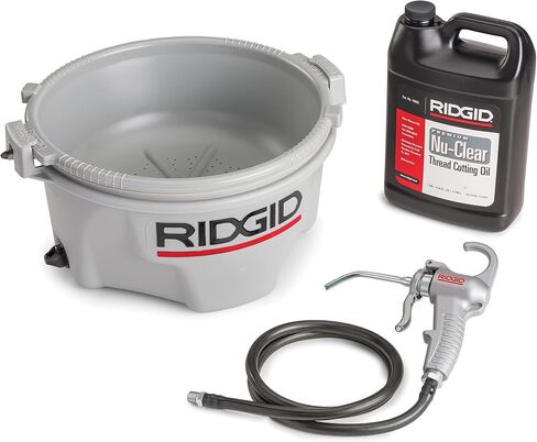 RIDGID 10883 موديل 418 مزيتة مع زيت قطع الخيوط الفاخر، فضي in Saudi Arabia