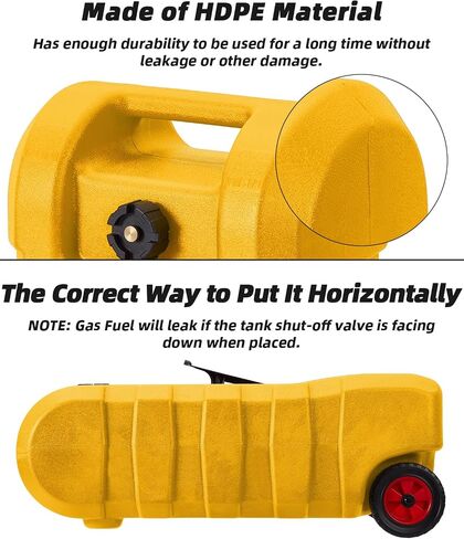 Fuel Transfer Tank 15 Gallon, Gas Can with Manual Transfer Nozzle, Gasoline Diesel Fuel Tank On-Wheels for for Cars Lawn Mowers Boats ATVs, 2 GAL/Min, Red in Saudi Arabia