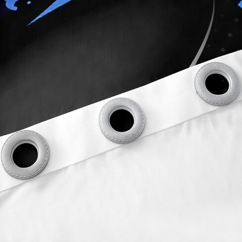 Manfei Ice Hockey Kids Window Curtains Sports Gaming Theme Blue Window العلاجات، ستائر نافذة مشغل الهوكي للأولاد والبنات ديكور الغرفة جروميت أعلى 2 لوحة مجموعة ستائر غرفة النوم، 42Wx63L بوصة in Kuwait