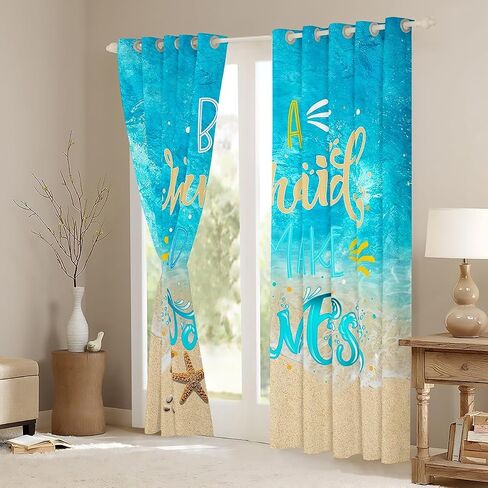 Manfei Ice Hockey Kids Window Curtains Sports Gaming Theme Blue Window العلاجات، ستائر نافذة مشغل الهوكي للأولاد والبنات ديكور الغرفة جروميت أعلى 2 لوحة مجموعة ستائر غرفة النوم، 42Wx63L بوصة in Kuwait