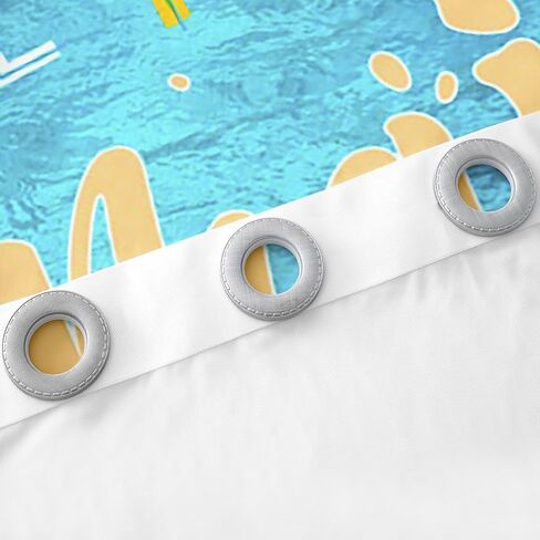 Manfei Ice Hockey Kids Window Curtains Sports Gaming Theme Blue Window العلاجات، ستائر نافذة مشغل الهوكي للأولاد والبنات ديكور الغرفة جروميت أعلى 2 لوحة مجموعة ستائر غرفة النوم، 42Wx63L بوصة in Kuwait