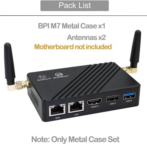 Banana Pi BPI-M7 LPDDR4x 16GB Single Board Computer, RK3588 CPU 6Tops NPU Mali-G610 GPU, 2X 2.5GbE Ethernet for AI Edge Computing/Cloud Servers/Video Encoder, Support Android Linux (BPI-M7(32+128GB)) in Saudi Arabia