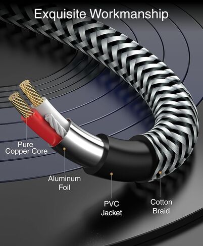 BlueRigger 3.5mm to RCA Audio Cable, 25FT - (Male Stereo RCA to AUX, RCA Y Splitter Cord, Headphone Jack Adapter) - Compatible with Smart Phone, MP3 Player, HDTV, Laptop, Home Theater, Speaker in Saudi Arabia