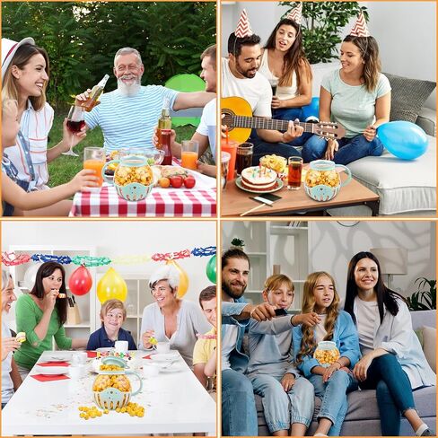 Glass Microwave Popcorn Popper with 3-in-1 Multifunctional High Temperature Resistant Glass Popcorn Jar Silicone Lid for Family Party Blue 1 pack in Saudi Arabia