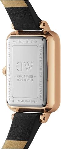 Daniel Wellington Quadro Pressed Sheffield 20x26mm Women's Watch, Leather Rose Gold Watch for Women in Saudi Arabia