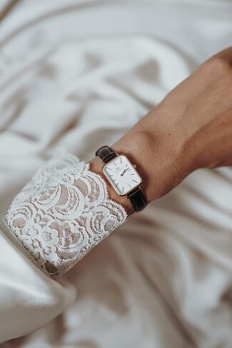 Daniel Wellington Quadro Pressed Sheffield 20x26mm Women's Watch, Leather Rose Gold Watch for Women in Saudi Arabia