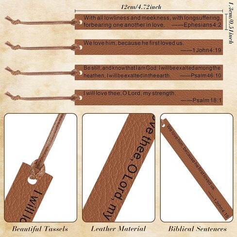 20 Pieces Christian Gifts Bible Bookmark Inspirational Book Markers Religious Gifts Christian Leather Bookmark Scripture Church Supplies Christmas Reading Reward, 20 Styles in Saudi Arabia