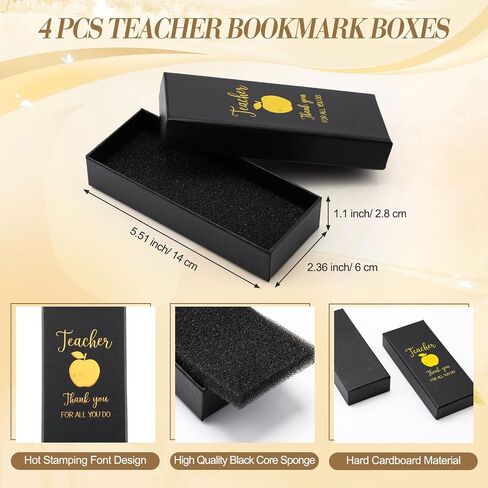 4 Pack Metal Feather Bookmarks for Teacher Appreciation Gifts Gold Butterfly Book Marks with Gifts Box for Teacher Graduation Birthday Party Teacher Thank You Gifts Back to School Gifts in Saudi Arabia