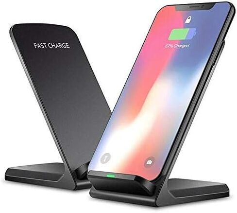 شاحن BoxWave متوافق مع هاتف LG G8 ThinQ - حامل الشحن السريع اللاسلكي (10 واط)، بدون سلك؛ لا مشكلة! اشحن هاتفك بكل سهولة! لهاتف LG G8 ThinQ - أسود لامع in Kuwait